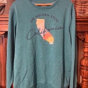 California Graphic Crewneck Sweatshirt by Home Free - Teal
